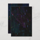 Invitation vide du réseau de noeuds Sci-Fi futuris (Devant / Derrière)