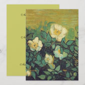 Invitation vide, Van Gogh Wild Roses (Devant / Derrière)