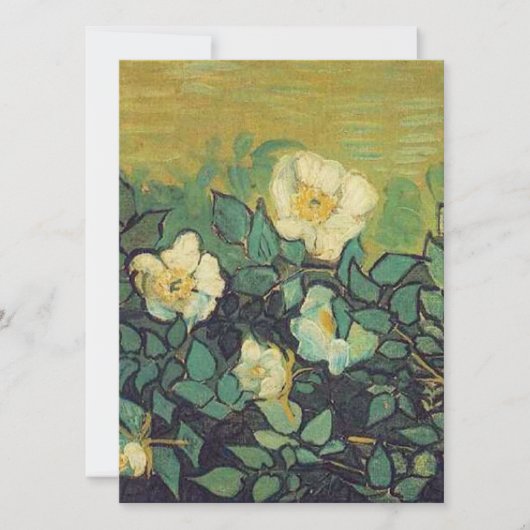 Invitation vide, Van Gogh Wild Roses (Devant)