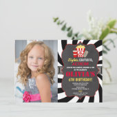 Invitation Vidéo de la fête de cinéma nuit anniversaire photo (Debout devant)