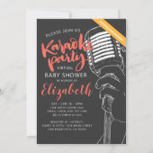 Invitation Vidéo du Baby shower du karaoké virtuel (Devant)