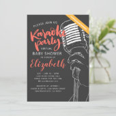 Invitation Vidéo du Baby shower du karaoké virtuel (Debout devant)