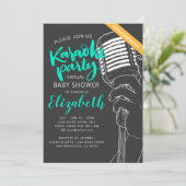 Invitation Vidéo du Baby shower du karaoké virtuel (Debout devant)