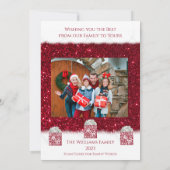 Invitation Vidéo et photo de la famille de Noël (Dos)