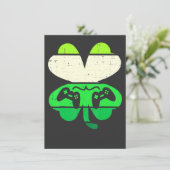 Invitation Video Game Shamrock Retro St Patricks Day Boys Men (Debout devant)