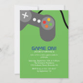 Invitation Vidéo Gamer fête d'anniversaire (Devant)