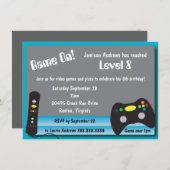 Invitation Vidéo Jeu Camion fête d'anniversaire (Devant / Derrière)