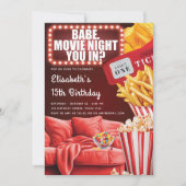 Invitation Vidéo Night Girl Adolescent Anniversaire (Devant)