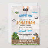 Invitation Vidéo Niveau de jeu jusqu'invitations d'anniversai (Devant)