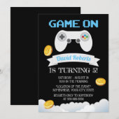 Invitation Vidéo Niveau de jeu vers le haut Anniversaire (Devant / Derrière)