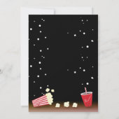 Invitation Vidéo Nuit Anniversaire Popcorn Boire Noir Rouge (Dos)