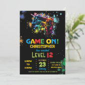 Invitation Vidéo Paint Splash Neon Graffiti Niveau supérieur (Debout devant)