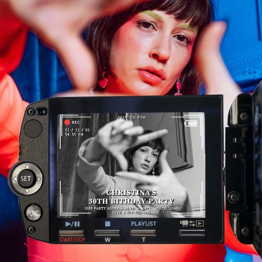 Invitation Vidéo Photo 30e fête d'anniversaire