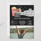 Invitation Vidéo VIP film film bobine pop-corn adulte fête (Devant)