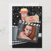 Invitation Vidéo VIP photo élégante soirée Hollywood (Devant)