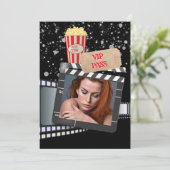 Invitation Vidéo VIP photo élégante soirée Hollywood (Debout devant)