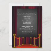 Invitation Vidéo VIP photo lumières cinéma fête de projection (Dos)