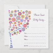 Invitation Vides d'arbre de cercle rétros complètent (Dos)