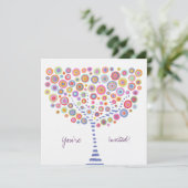 Invitation Vides d'arbre de cercle rétros complètent (Debout devant)