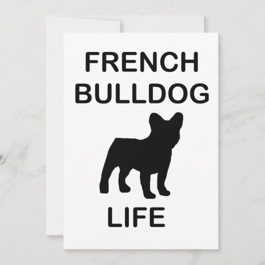 Invitation vie de bouledogue français (Devant)