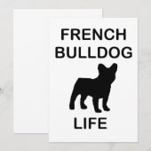 Invitation vie de bouledogue français (Devant / Derrière)