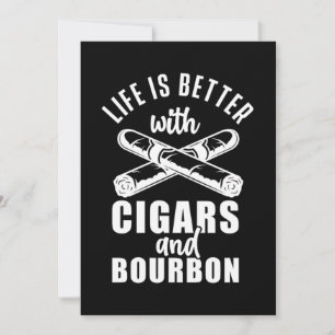 Invitation Vie Meilleure Avec Cigars Bourbon Smoke Cigar Love
