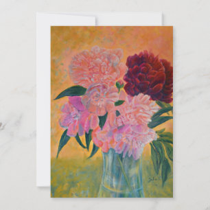 Invitation Vie morte avec Peonies Peinture