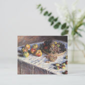 Invitation Vie morte avec pommes et raisins par Claude Monet (Debout devant)