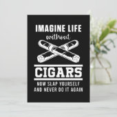 Invitation Vie Sans Cigares Tabac Humidor Fumeur de Cigar G (Debout devant)