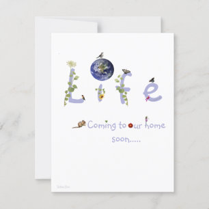 Invitation Vie : Venir chez nous bientôt baby shower invitati