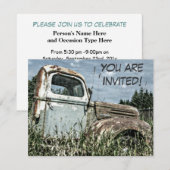 Invitation Vieille partie de retraite de camion ou (Devant / Derrière)