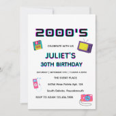 Invitation vieille soirée des années 2000 fête d'anniversaire (Devant)