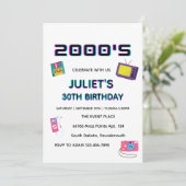 Invitation vieille soirée des années 2000 fête d'anniversaire (Debout devant)