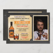 Invitation Vieilli à la perfection Anniversaire Cheers Whisky (Devant / Derrière)