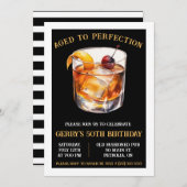 Invitation Vieilli à la perfection, Anniversaire de mode (Devant / Derrière)