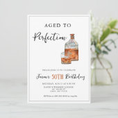 Invitation Vieilli à la perfection Bouteille de whisky fête d (Debout devant)