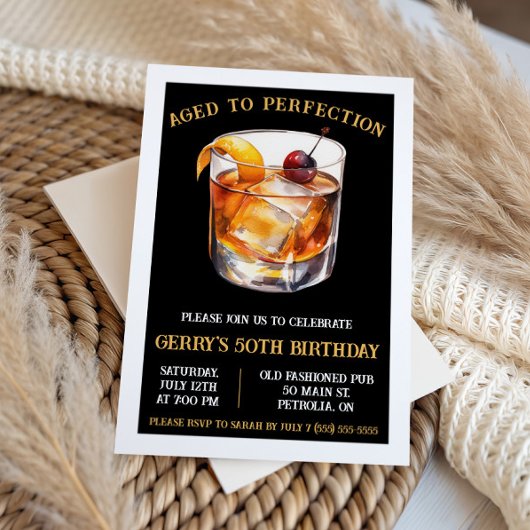 Invitation Vieilli à la perfection, fête d'anniversaire Old F
