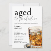 Invitation Vieilli À La Perfection Simple Whiskey Anniversair (Devant)