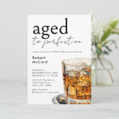 Invitation Vieilli À La Perfection Simple Whiskey Anniversair (Debout devant)