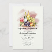 Invitation Vieilli à la perfection Vin Thème 50e anniversaire (Devant)