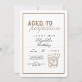 Invitation Vieilli à la Perfection Whiskey blanc fête d'anniv (Devant)