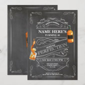 Invitation Vieilli à Perfection Whiskey 60e n'importe quel âg (Devant / Derrière)