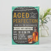 Invitation Vieilli à Perfection Whiskey Anniversaire Invitati (Debout devant)