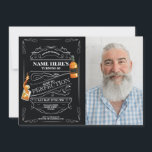 Invitation Vieilli à Perfection Whiskey Photo 60th Any Age Me<br><div class="desc">Photo Aged to Perfection. Parfait pour toute fête d'anniversaire d'âge. Conception du dos incluse</div>