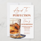 Invitation Vieilli À Perfection Whisky Glass fête d'anniversa (Devant)