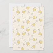 Invitation Vieillir Comme Vin Fin Vin Blanc Verre Anniversair (Dos)