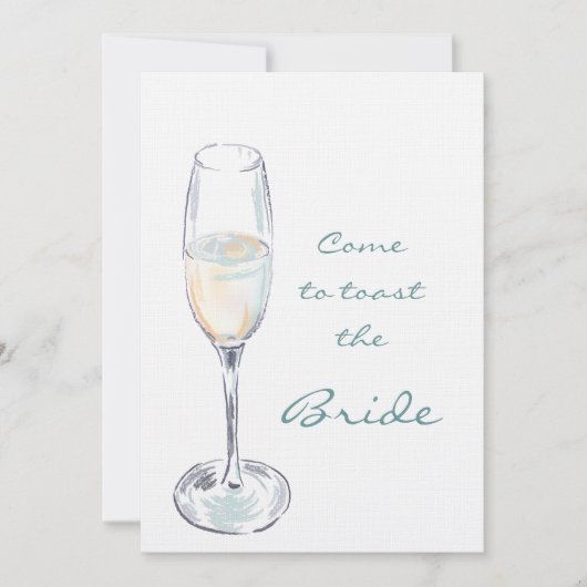 Invitation Viens trinquer la mariée (Devant)