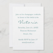 Invitation Viens trinquer la mariée (Dos)