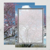 invitation vierge, arbre de floraison de cerisier (Devant / Derrière)