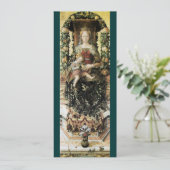 Invitation VIERGE AVEC ENFANT Blanc Vert (Debout devant)